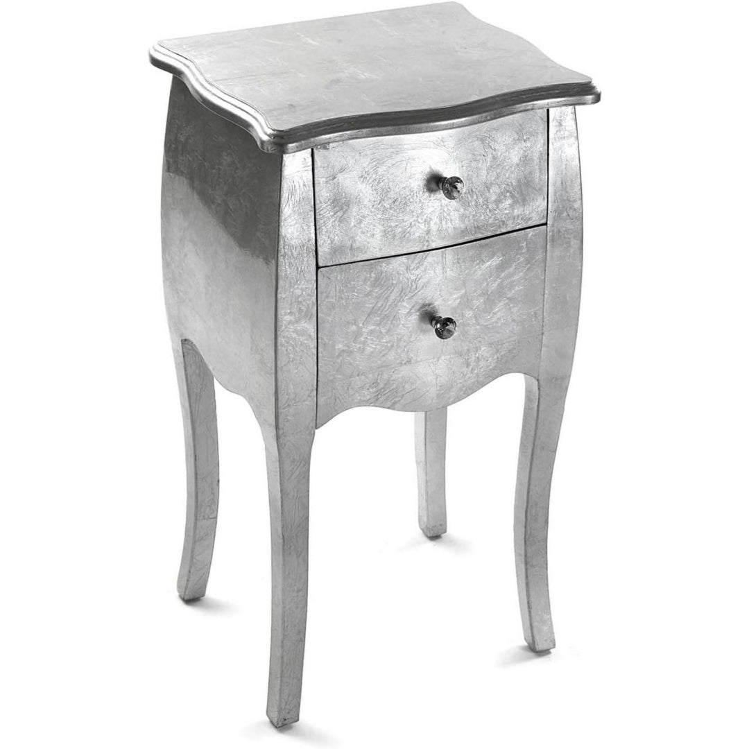 Tavolino compatto in MDF argento