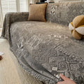 Divano confortevole nero con ante stile vintage