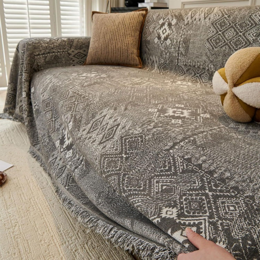 Divano confortevole nero con ante stile vintage