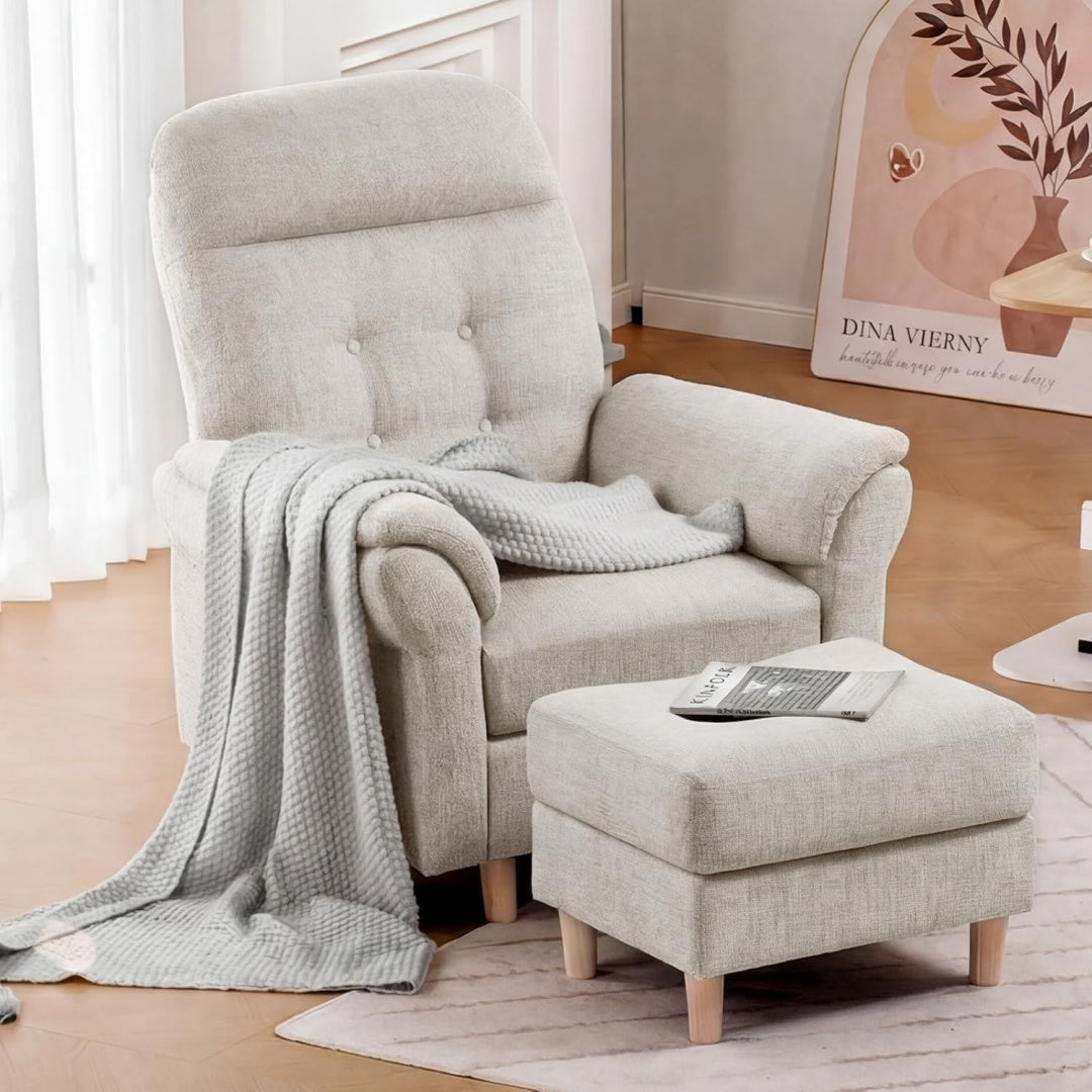 Seduta lounge regolabile reclinabile beige
