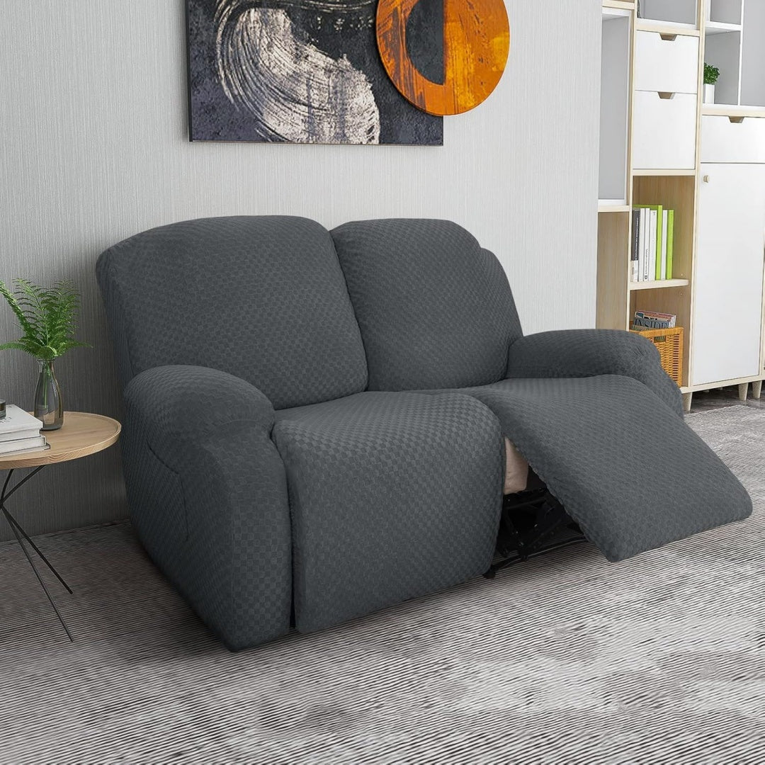 Seduta imbottita Pezzi Elasticizzato Copripoltrona, Copripoltrona Relax grigio scuro