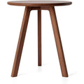 Tavolino laterale con illuminazione LED stile scandinavo noce