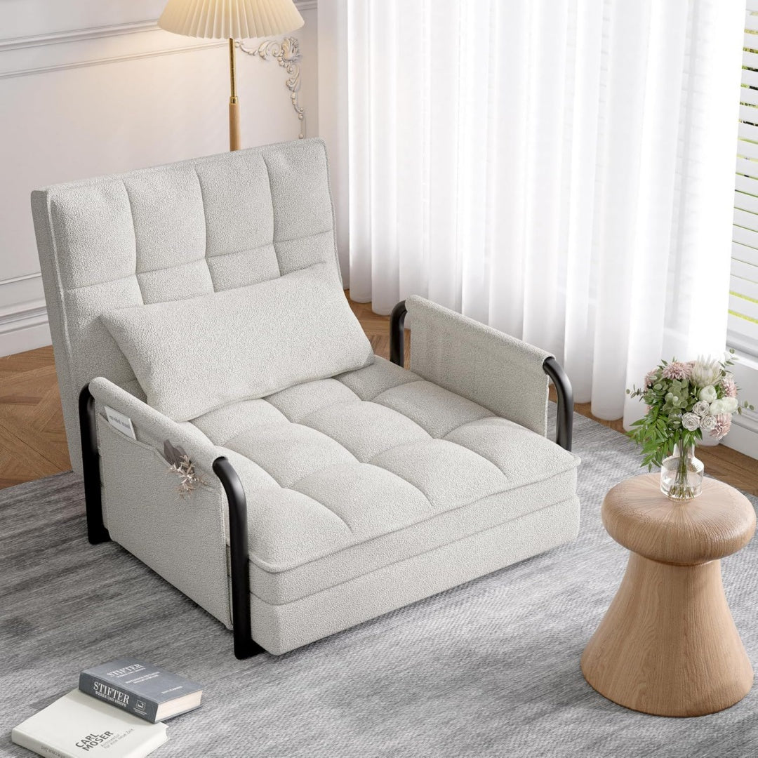 Divano confortevole regolabile pieghevole bianco