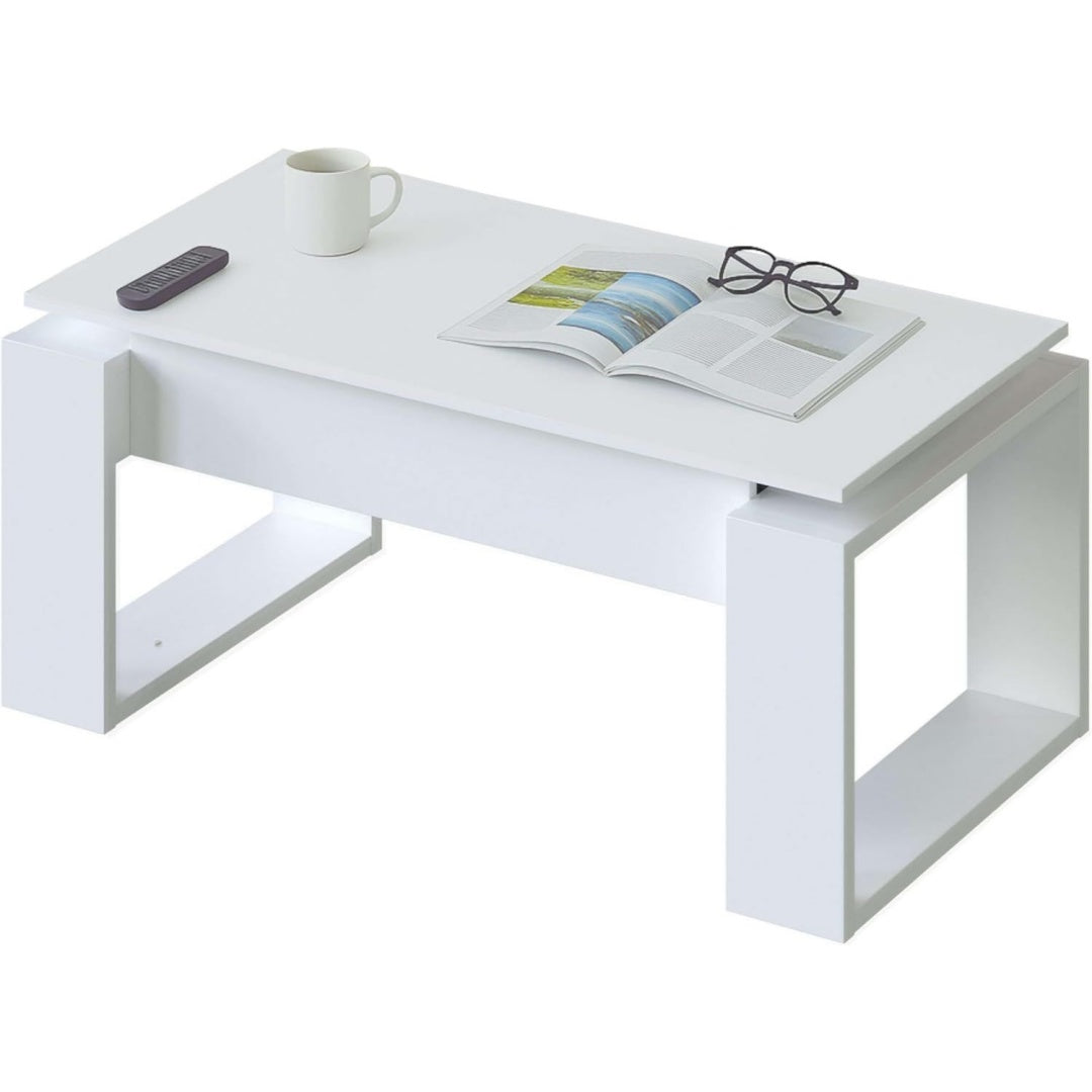 Tavolino laterale 55 x 105 x 54 cm bianco