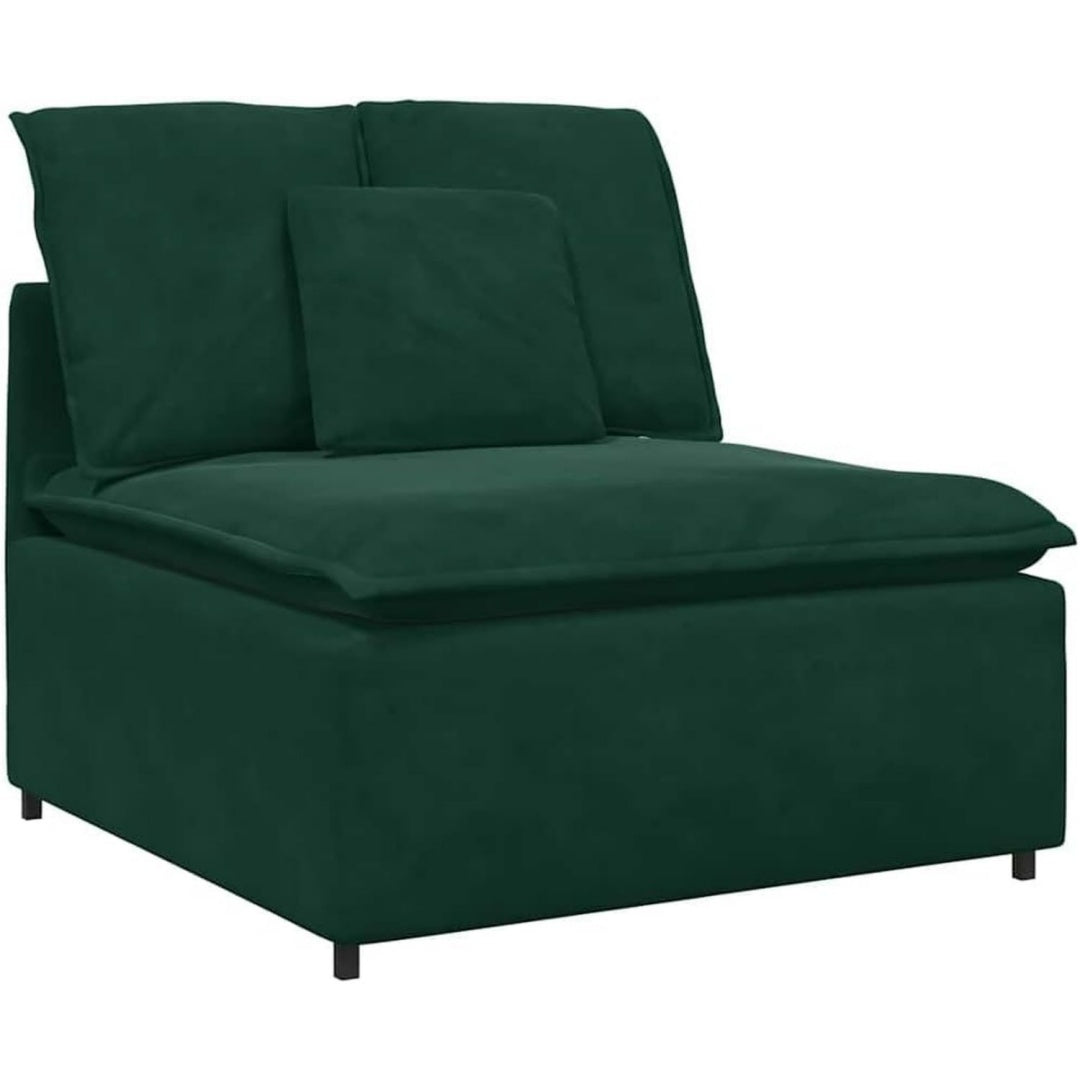 Divano confortevole modulare struttura in metallo verde