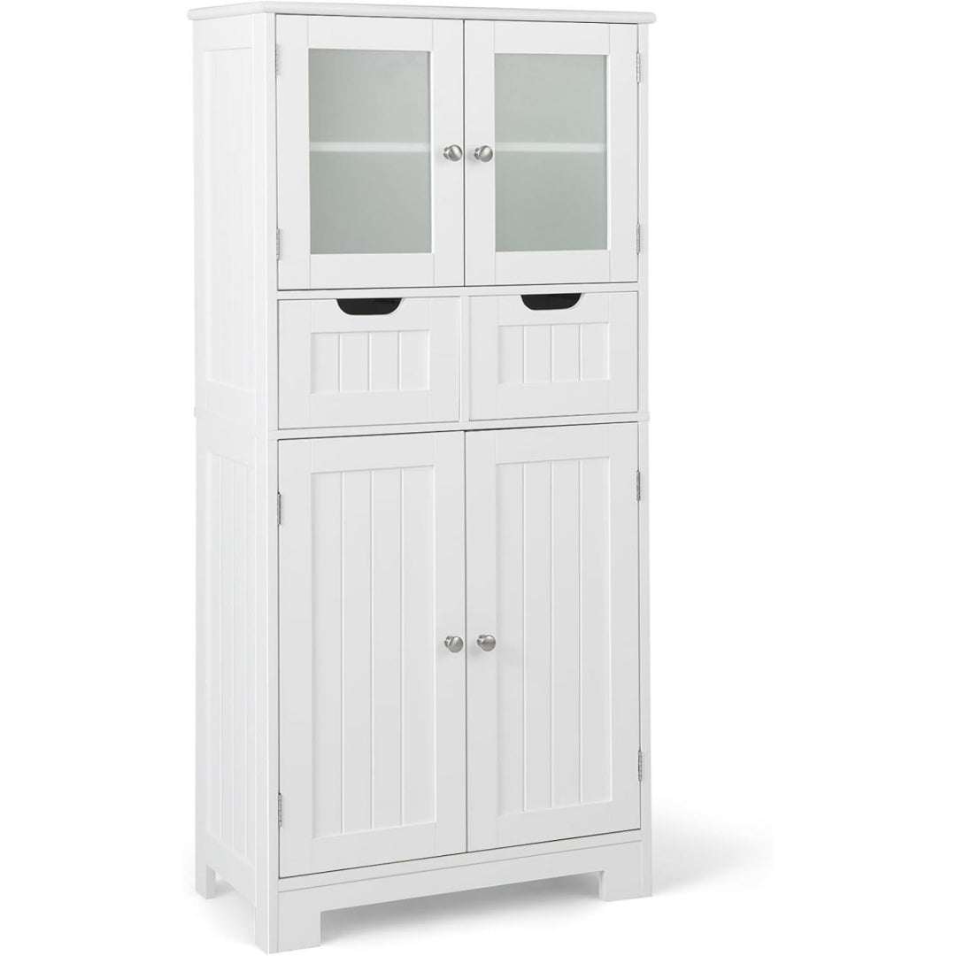 Arredo per soggiorno regolabile con vetro bianco