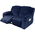 Poltrona confortevole regolabile reclinabile blu