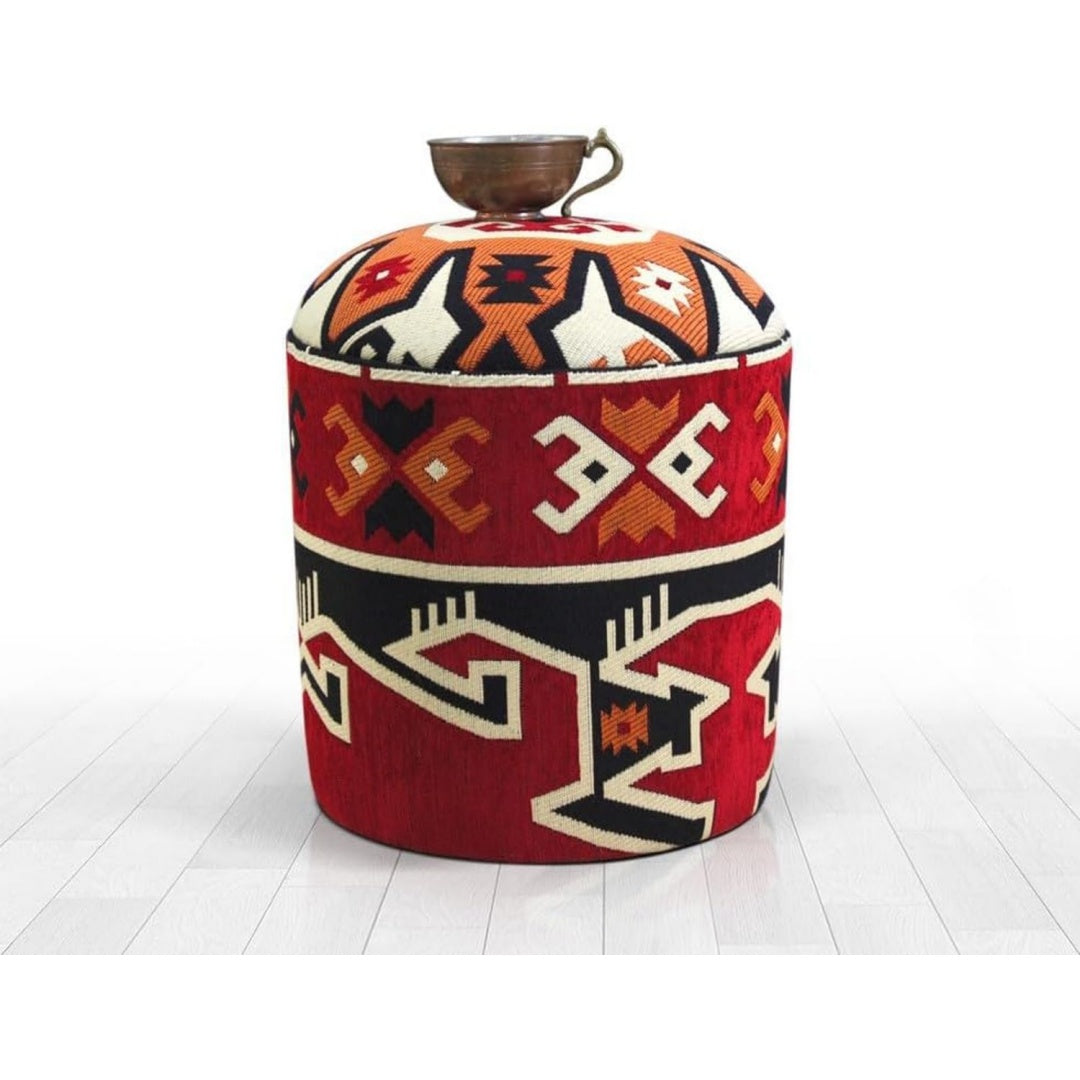 Divano confortevole Elegante pouf, altezza profondita cotone, nero