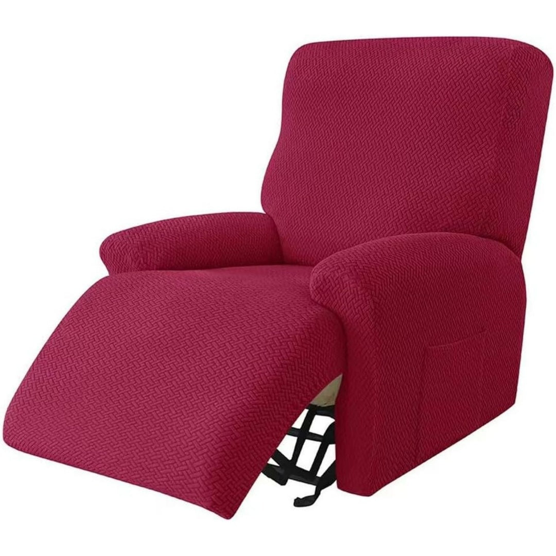 Divano confortevole rosso reclinabile
